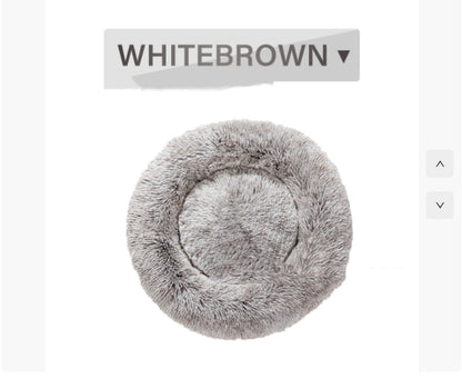 Round Plush Cat Bed – Warm Autumn & Winter Nest Mat - Elorapets Elorapets Gradient coffee / 100cm j4e0kn-zs 0 Round Plush Cat Bed – Warm Autumn & Winter Nest Mat