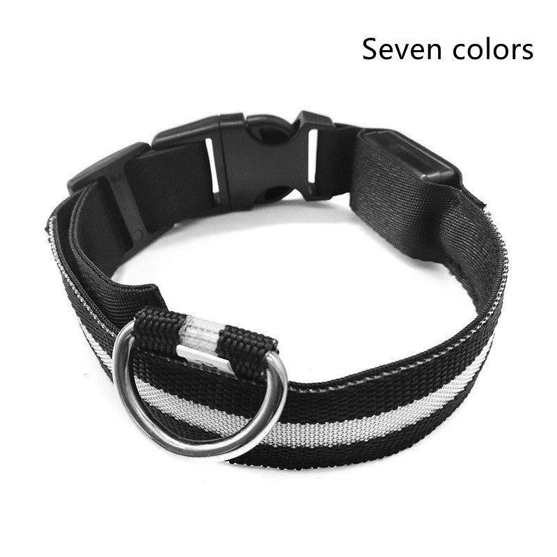 LED Luminous Dog Collar – Flashing Night Safety Nylon Collar - Elorapets Elorapets Seven colors / XS / Battery j4e0kn-zs 0 LED Luminous Dog Collar – Flashing Night Safety Nylon Collar
