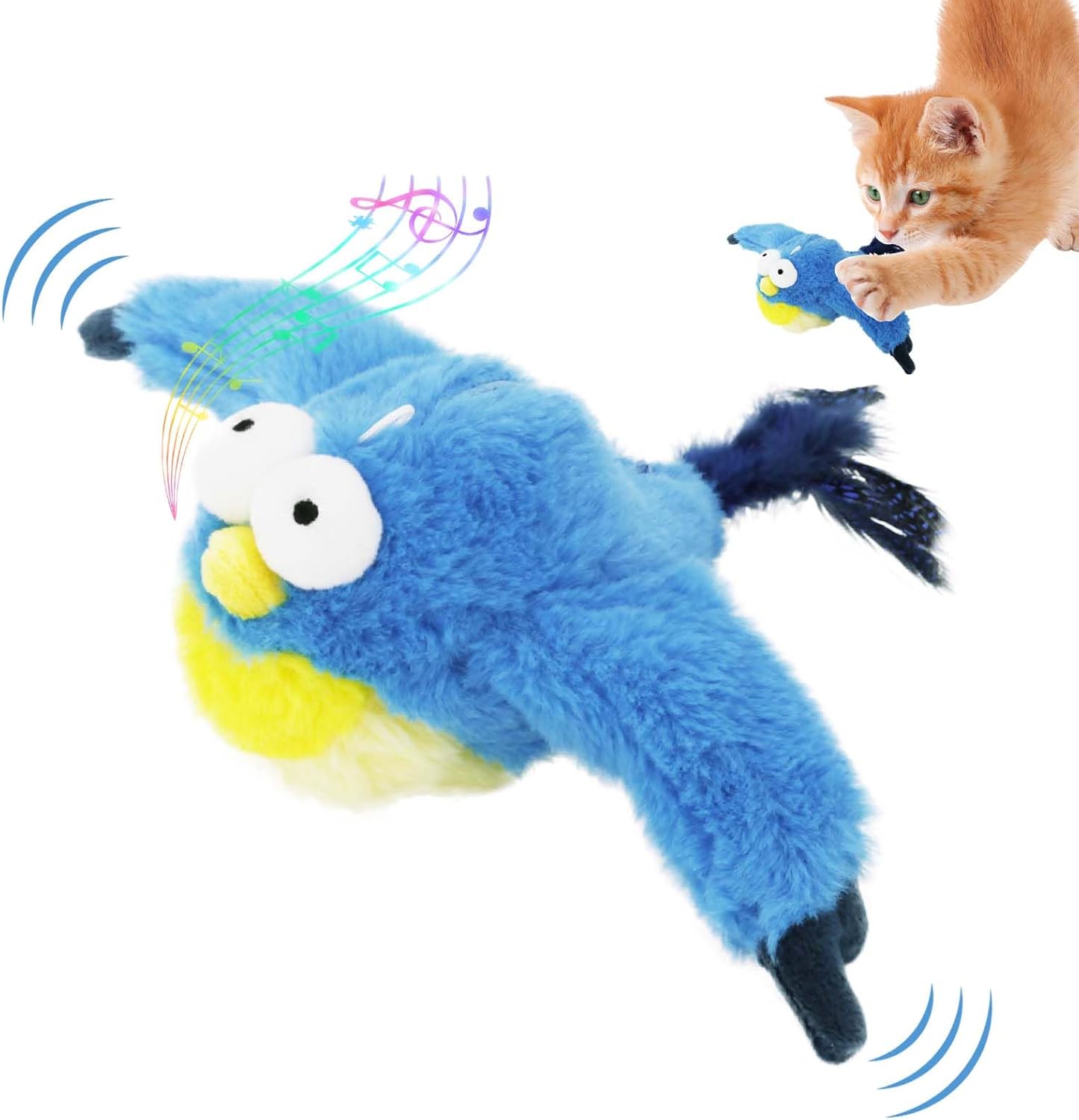 Interactive Flapping Bird Cat Toy – Boredom Relief - Elorapets Elorapets Blue bird j4e0kn-zs 4 Interactive Flapping Bird Cat Toy – Boredom Relief