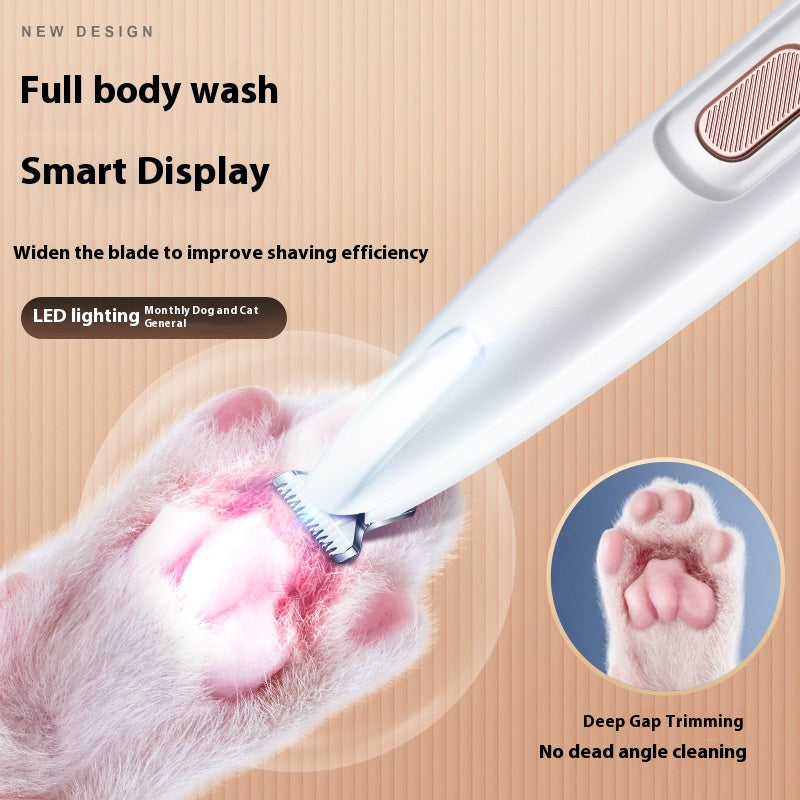 LED Waterproof Dog Paw Trimmer – Wide Blade - Elorapets Elorapets White j4e0kn-zs 0 LED Waterproof Dog Paw Trimmer – Wide Blade