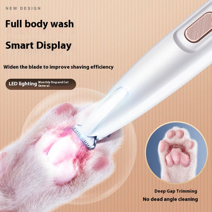 LED Waterproof Dog Paw Trimmer – Wide Blade - Elorapets Elorapets White j4e0kn-zs 0 LED Waterproof Dog Paw Trimmer – Wide Blade