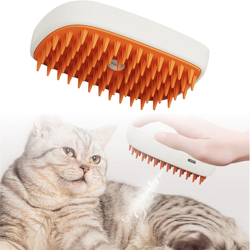 SB Rechargeable Pet Steam Brush – Cat & Dog - Elorapets Elorapets 11.8x6.8x5.5CM / White Orange j4e0kn-zs 0 SB Rechargeable Pet Steam Brush – Cat & Dog