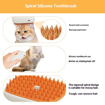 SB Rechargeable Pet Steam Brush – Cat & Dog - Elorapets Elorapets 11.8x6.8x5.5CM / White Orange j4e0kn-zs 0 SB Rechargeable Pet Steam Brush – Cat & Dog