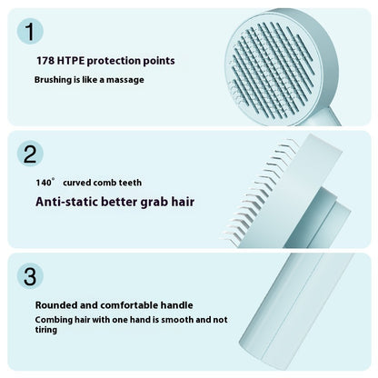 Self-Cleaning Pet Needle Comb – Dog & Cat Grooming Brush - Elorapets Elorapets MINI Bag Packaging / No 9 Comb Blue j4e0kn-zs 0 Self-Cleaning Pet Needle Comb – Dog & Cat Grooming Brush
