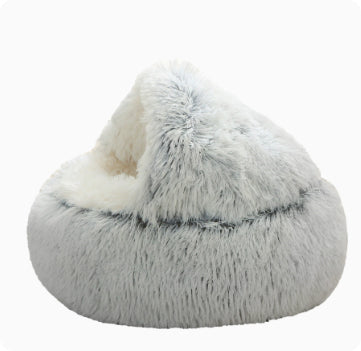 Semi-Closed Cat Bed – Cozy Nest for Small Dogs & Cats - Elorapets Elorapets Gray / 80cm j4e0kn-zs 0 Semi-Closed Cat Bed – Cozy Nest for Small Dogs & Cats