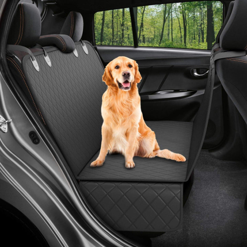 Dog Car Seat Cover Hammock with Mesh Window – Rear Seat Protector - Elorapets Elorapets A black j4e0kn-zs 0 Dog Car Seat Cover Hammock with Mesh Window – Rear Seat Protector