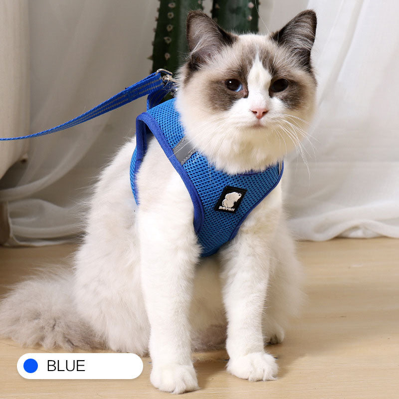 Anti-strike cat traction cat harness - Elorapets Elorapets Blue / L j4e0kn-zs 0 Anti-strike cat traction cat harness