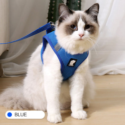 Anti-strike cat traction cat harness - Elorapets Elorapets Blue / L j4e0kn-zs 0 Anti-strike cat traction cat harness