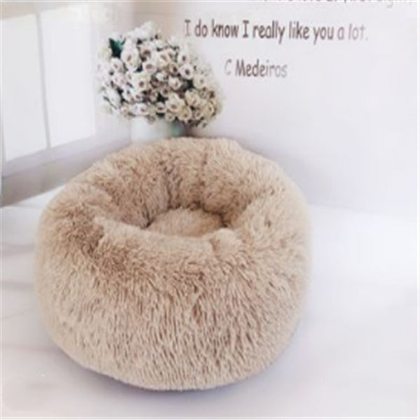 Round Plush Cat Bed – Warm Autumn & Winter Nest Mat - Elorapets Elorapets Rubber color / 70cm j4e0kn-zs 0 Round Plush Cat Bed – Warm Autumn & Winter Nest Mat