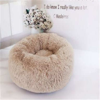 Round Plush Cat Bed – Warm Autumn & Winter Nest Mat - Elorapets Elorapets Rubber color / 70cm j4e0kn-zs 0 Round Plush Cat Bed – Warm Autumn & Winter Nest Mat