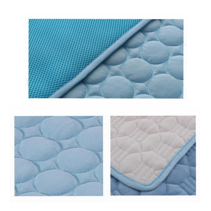 Pet Dog Cat Ice Silk Cold Nest Pad For Cooling In Summer - Elorapets Elorapets Blue / 50x40cm j4e0kn-zs 0 Pet Dog Cat Ice Silk Cold Nest Pad For Cooling In Summer