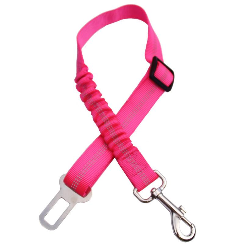 Adjustable Reflective Dog Car Seat Belt – Safety Harness Lead - Elorapets Elorapets Pink j4e0kn-zs 0 Adjustable Reflective Dog Car Seat Belt – Safety Harness Lead