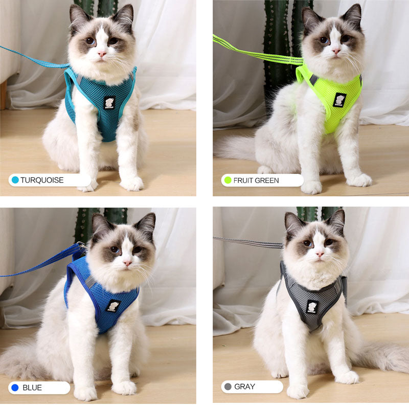 Anti-strike cat traction cat harness - Elorapets Elorapets Blue / L j4e0kn-zs 0 Anti-strike cat traction cat harness