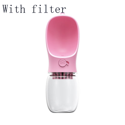 Pet Water Cup Outdoor Portable Water Bottle - Elorapets Elorapets Pink With filter / 350ML j4e0kn-zs 0 Pet Water Cup Outdoor Portable Water Bottle