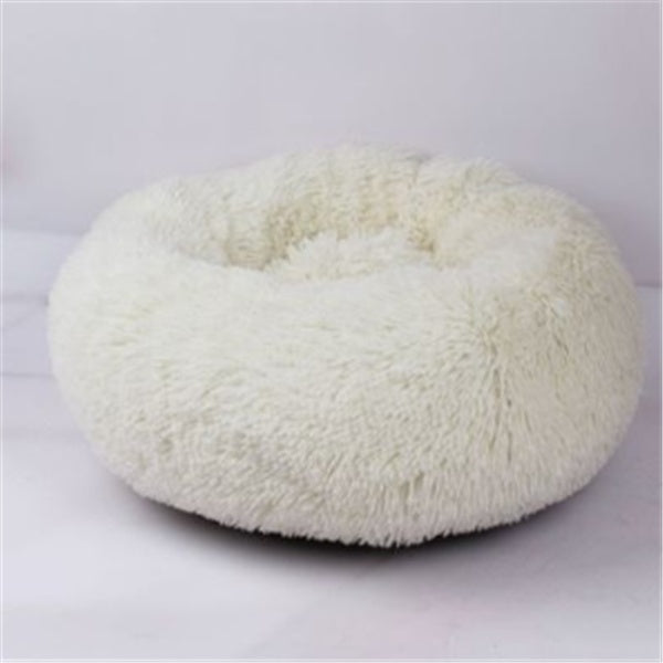 Round Plush Cat Bed – Warm Autumn & Winter Nest Mat - Elorapets Elorapets White / 50cm j4e0kn-zs 0 Round Plush Cat Bed – Warm Autumn & Winter Nest Mat