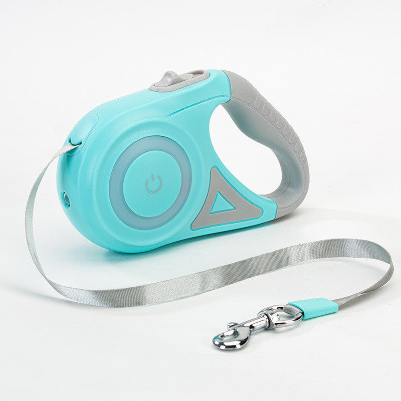 Retractable Dog Leash with LED Light – Automatic Traction Lead - Elorapets Elorapets Green 5M / Single traction rope j4e0kn-zs 0 Retractable Dog Leash with LED Light – Automatic Traction Lead