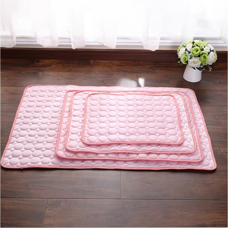 Pet Dog Cat Ice Silk Cold Nest Pad For Cooling In Summer - Elorapets Elorapets Blue / 50x40cm j4e0kn-zs 0 Pet Dog Cat Ice Silk Cold Nest Pad For Cooling In Summer