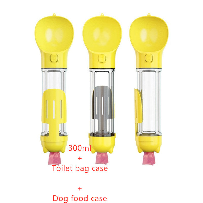 3-in-1 Portable Dog Water Bottle – Feeder & Waste Bag Dispenser - Elorapets Elorapets Yellow / 300ml Set j4e0kn-zs 0 3-in-1 Portable Dog Water Bottle – Feeder & Waste Bag Dispenser