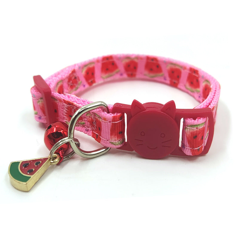 Pet Print Bell Cat Collar Cat Strap - Elorapets Elorapets Watermelon j4e0kn-zs 0 Pet Print Bell Cat Collar Cat Strap