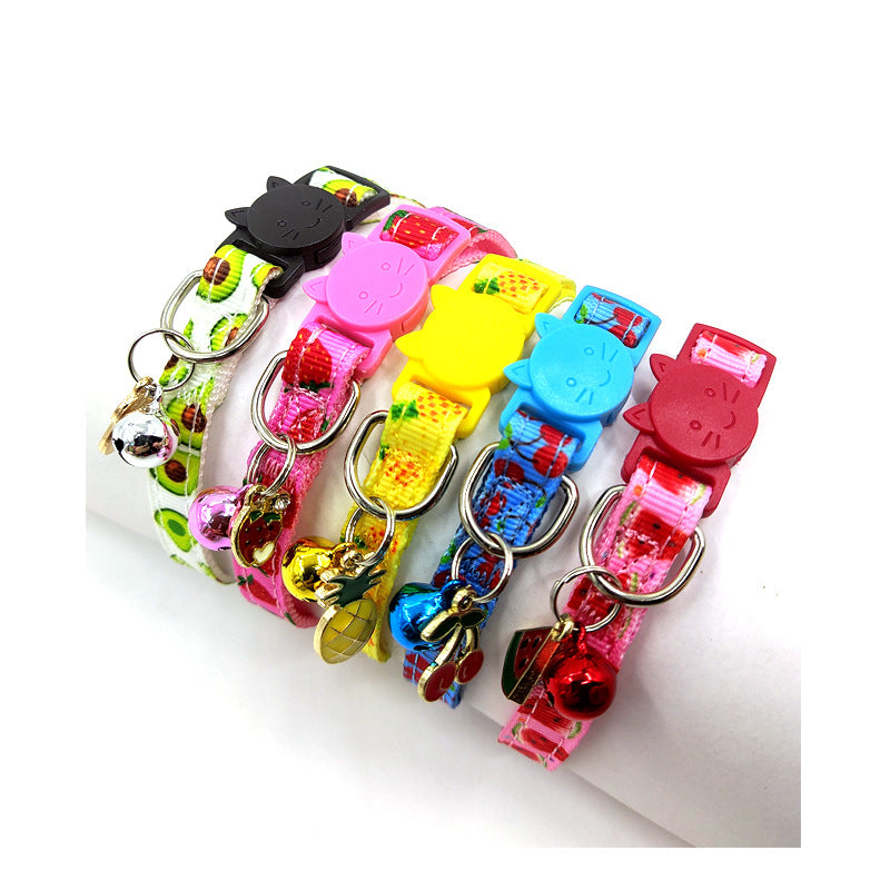 Pet Print Bell Cat Collar Cat Strap - Elorapets Elorapets Strawberry j4e0kn-zs 0 Pet Print Bell Cat Collar Cat Strap
