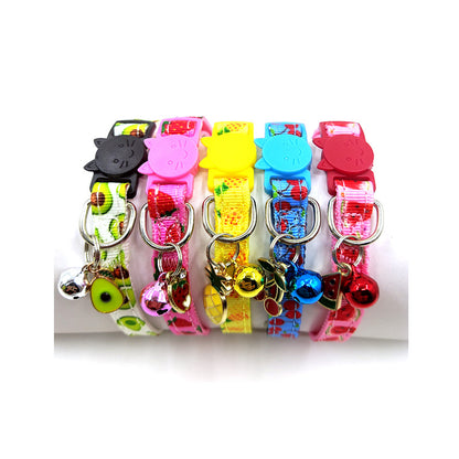 Pet Print Bell Cat Collar Cat Strap - Elorapets Elorapets Strawberry j4e0kn-zs 0 Pet Print Bell Cat Collar Cat Strap