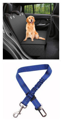 Dog Car Seat Cover Hammock with Mesh Window – Rear Seat Protector - Elorapets Elorapets A black with blue leash j4e0kn-zs 0 Dog Car Seat Cover Hammock with Mesh Window – Rear Seat Protector
