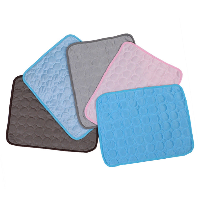 Summer Cooling Pet Sleeping Ice Silk Mat - Elorapets Elorapets Dark Blue / 40x30cm j4e0kn-zs 0 Summer Cooling Pet Sleeping Ice Silk Mat
