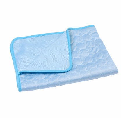 Summer Cooling Pet Sleeping Ice Silk Mat - Elorapets Elorapets Dark Blue / 40x30cm j4e0kn-zs 0 Summer Cooling Pet Sleeping Ice Silk Mat