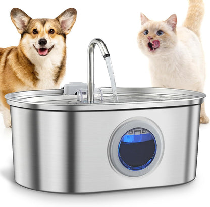 Water Feeder Stainless Steel Pet Water Dispenser - Elorapets Elorapets No Adapter j4e0kn-zs 0 Water Feeder Stainless Steel Pet Water Dispenser