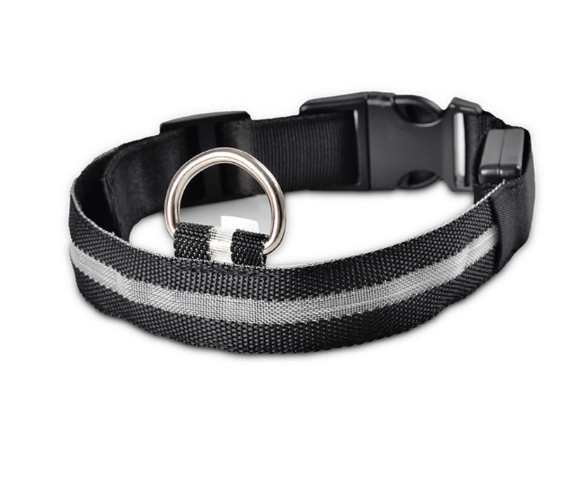 LED Luminous Dog Collar – Flashing Night Safety Nylon Collar - Elorapets Elorapets white / XL / chargable j4e0kn-zs 0 LED Luminous Dog Collar – Flashing Night Safety Nylon Collar