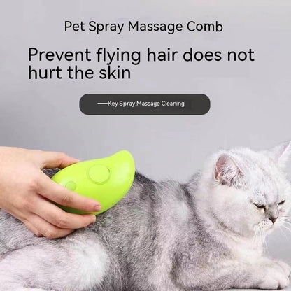 3-in-1 Electric Steam Pet Brush – Cat & Dog Grooming Comb - Elorapets Elorapets Unified / Green j4e0kn-zs 0 3-in-1 Electric Steam Pet Brush – Cat & Dog Grooming Comb