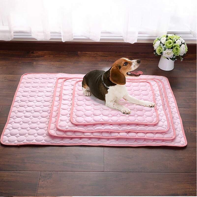 Pet Dog Cat Ice Silk Cold Nest Pad For Cooling In Summer - Elorapets Elorapets Blue / 50x40cm j4e0kn-zs 0 Pet Dog Cat Ice Silk Cold Nest Pad For Cooling In Summer