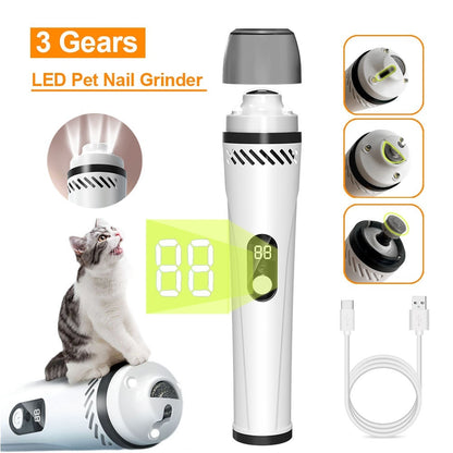 Pet Automatic Nail Piercing Device 3-speed LED Electric - Elorapets Elorapets 3 Gears And 3 Lights / English Version / 1PC j4e0kn-zs 0 Pet Automatic Nail Piercing Device 3-speed LED Electric