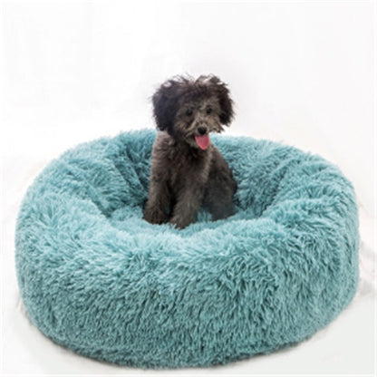 Round Plush Cat Bed – Warm Autumn & Winter Nest Mat - Elorapets Elorapets Green / 110cm j4e0kn-zs 0 Round Plush Cat Bed – Warm Autumn & Winter Nest Mat