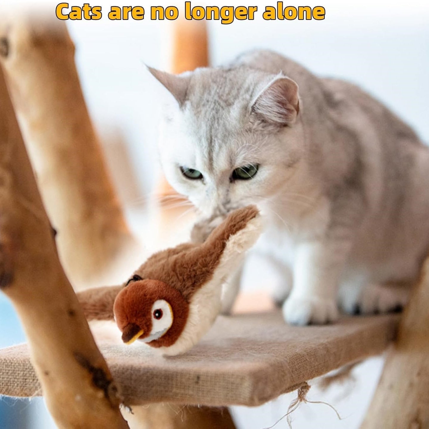Interactive Flapping Bird Cat Toy – Boredom Relief - Elorapets Elorapets Sparrow j4e0kn-zs 4 Interactive Flapping Bird Cat Toy – Boredom Relief