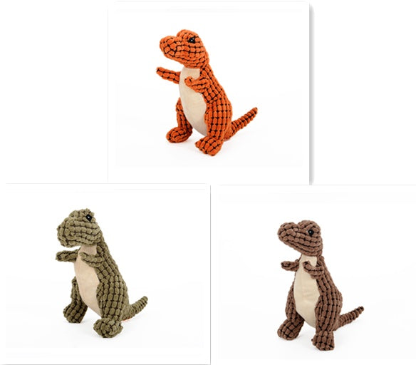 Plush Dinosaur Dog Toy – Squeaky Chew Toy - Elorapets Elorapets Set / 25cm j4e0kn-zs 0 Plush Dinosaur Dog Toy – Squeaky Chew Toy