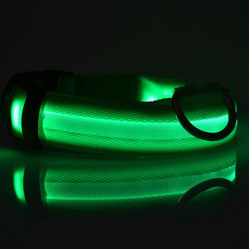 LED Luminous Dog Collar – Flashing Night Safety Nylon Collar - Elorapets Elorapets pink / XL / battery j4e0kn-zs 0 LED Luminous Dog Collar – Flashing Night Safety Nylon Collar