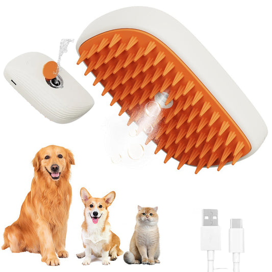 SB Rechargeable Pet Steam Brush – Cat & Dog - Elorapets Elorapets 11.8x6.8x5.5CM / White Orange j4e0kn-zs 0 SB Rechargeable Pet Steam Brush – Cat & Dog