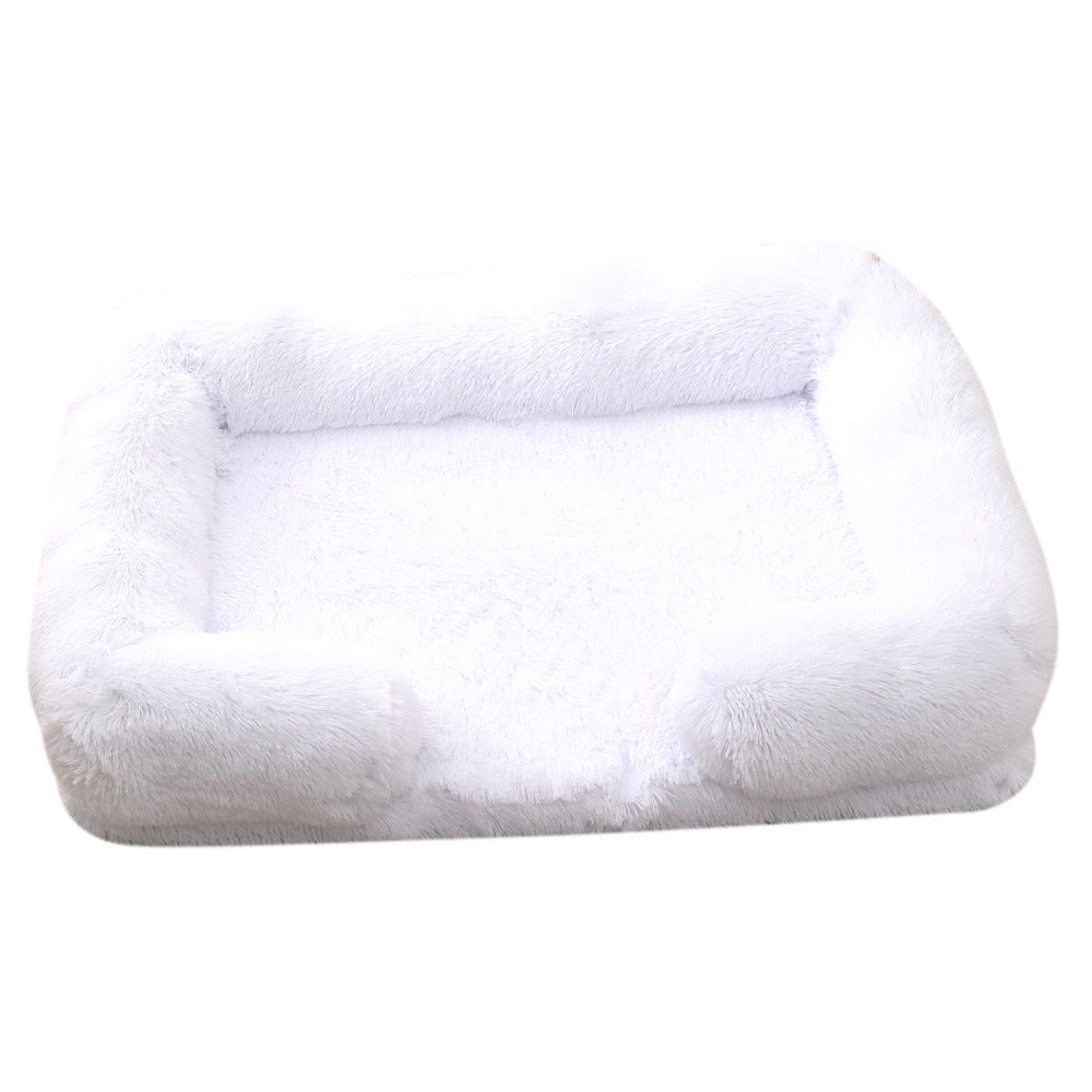 Plush Round Pet Bed Dog Bed Winter - Elorapets Elorapets M27 White / S No Inner Sleeve j4e0kn-zs 0 Plush Round Pet Bed Dog Bed Winter