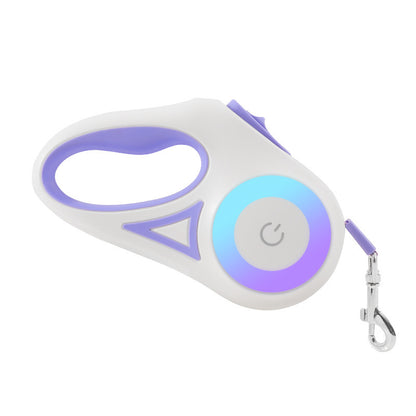 Retractable Dog Leash with LED Light – Automatic Traction Lead - Elorapets Elorapets Purple 3M / Single traction rope j4e0kn-zs 0 Retractable Dog Leash with LED Light – Automatic Traction Lead