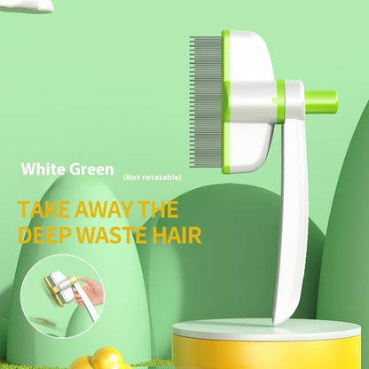Self-Cleaning Pet Grooming Comb – Deshedding & Flea Brush - Elorapets Elorapets White Green j4e0kn-zs 0 Self-Cleaning Pet Grooming Comb – Deshedding & Flea Brush