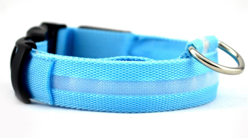 LED Luminous Dog Collar – Flashing Night Safety Nylon Collar - Elorapets Elorapets pink / XL / battery j4e0kn-zs 0 LED Luminous Dog Collar – Flashing Night Safety Nylon Collar
