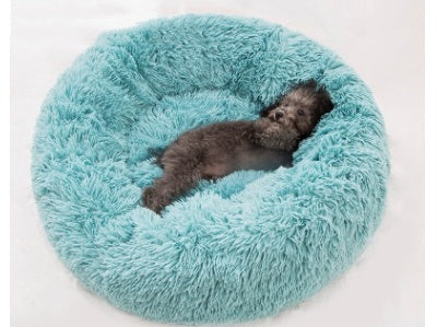 Round Plush Cat Bed – Warm Autumn & Winter Nest Mat - Elorapets Elorapets Green / 60cm j4e0kn-zs 0 Round Plush Cat Bed – Warm Autumn & Winter Nest Mat