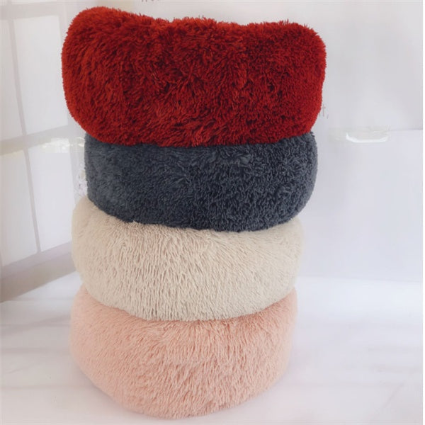 Round Plush Cat Bed – Warm Autumn & Winter Nest Mat - Elorapets Elorapets Pink / 110cm j4e0kn-zs 0 Round Plush Cat Bed – Warm Autumn & Winter Nest Mat