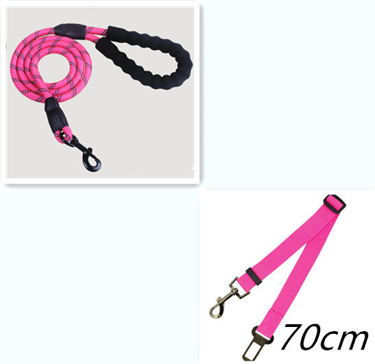 Reflective Nylon Dog Leash – Training & Walking Lead for All Sizes - Elorapets Elorapets Pink set j4e0kn-zs 0 Reflective Nylon Dog Leash – Training & Walking Lead for All Sizes