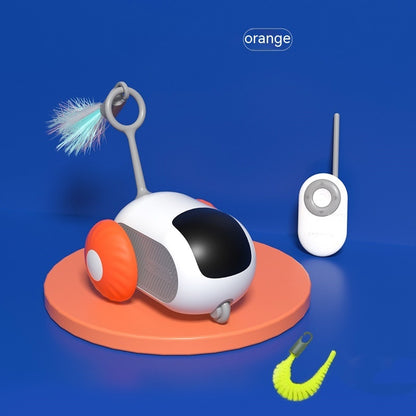 Remote Control Cat Toy Car – USB Rechargeable Chaser - Elorapets Elorapets Orange Running Car / USB j4e0kn-zs 0 Remote Control Cat Toy Car – USB Rechargeable Chaser