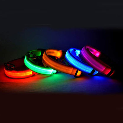 LED Luminous Dog Collar – Flashing Night Safety Nylon Collar - Elorapets Elorapets pink / XL / battery j4e0kn-zs 0 LED Luminous Dog Collar – Flashing Night Safety Nylon Collar