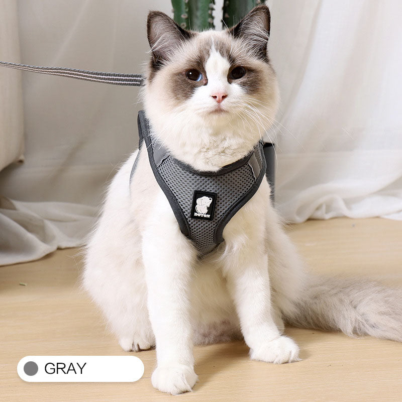 Anti-strike cat traction cat harness - Elorapets Elorapets Grey / S j4e0kn-zs 0 Anti-strike cat traction cat harness