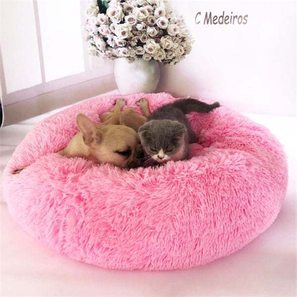 Round Plush Cat Bed – Warm Autumn & Winter Nest Mat - Elorapets Elorapets Pink / 110cm j4e0kn-zs 0 Round Plush Cat Bed – Warm Autumn & Winter Nest Mat