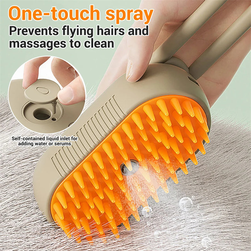 Electric Steam Pet Grooming Brush – 3-in-1 Deshedding Comb - Elorapets Elorapets Milk Brown / USB j4e0kn-zs 0 Electric Steam Pet Grooming Brush – 3-in-1 Deshedding Comb